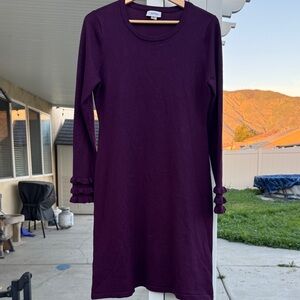 Calvin Klein Purple Long Sleeve Dress